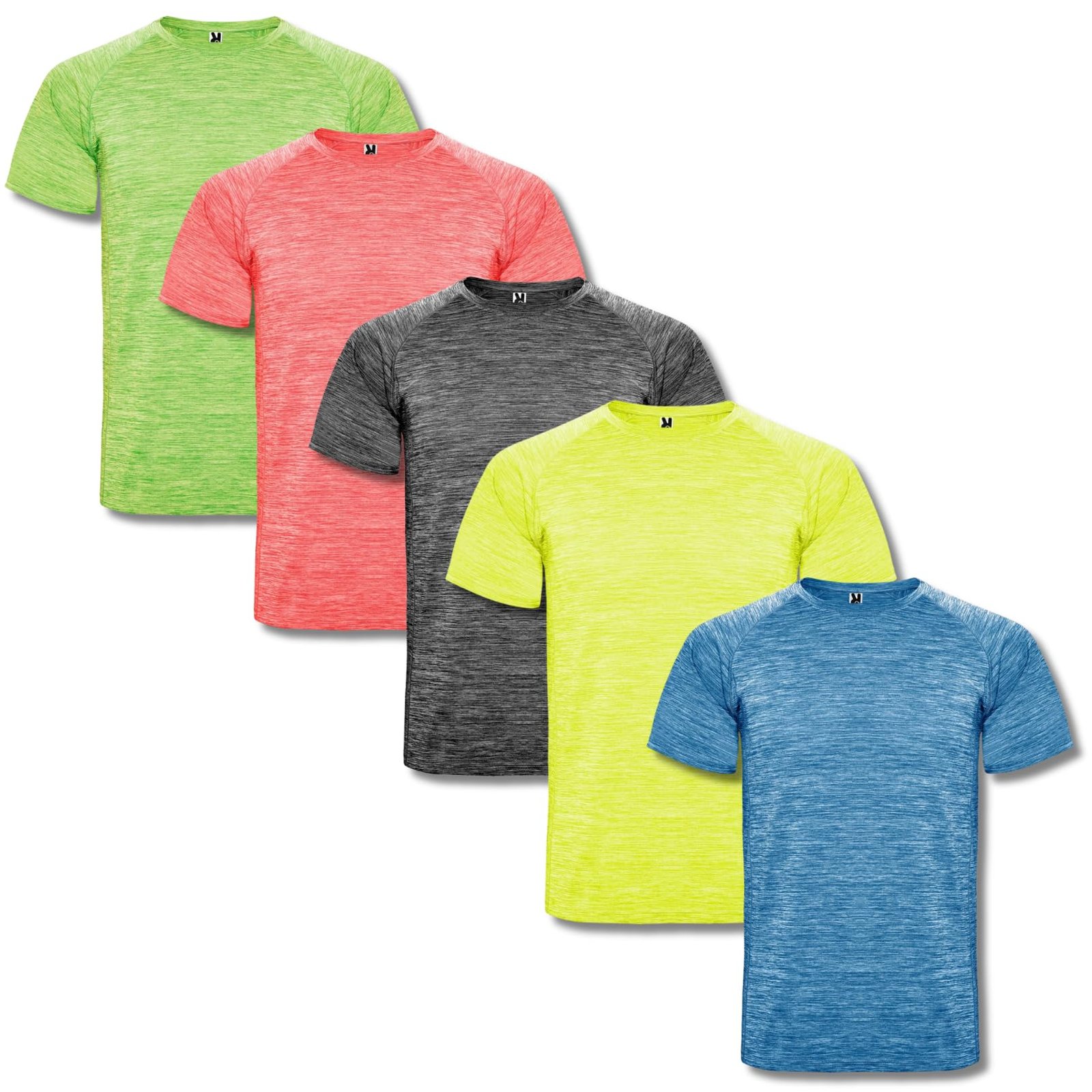 ROLY Pack 5 Camisetas Técnicas Deportivas Austin